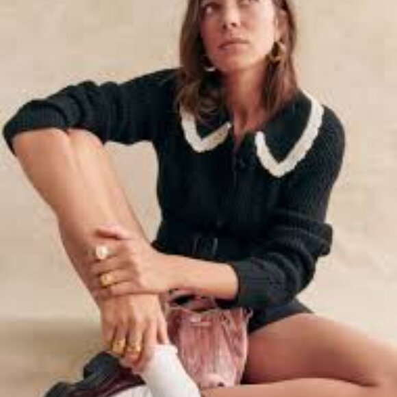 NWT Sezane Frances Jumper Black - Size S - Picture 3 of 4